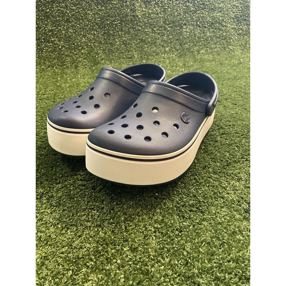 Iconic Crocs Bae Comfort Clogs Slides Sandals Women’s 8 Men’s 6 Blue Shoes - Picture 10 of 12